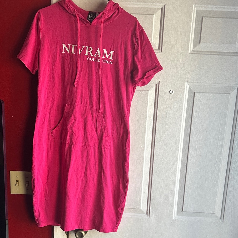 Pink Hooded Dress